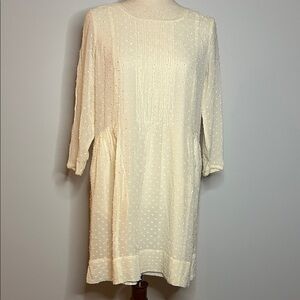 Madewell Silk Etude Swiss Dot Midi Dress